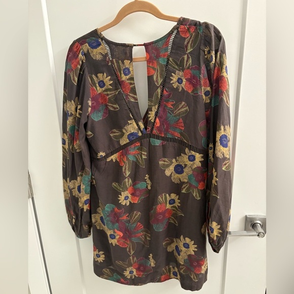 Free People Strawberry Fields Mini Floral Tunic Dress Size Small Petite - Picture 10 of 17